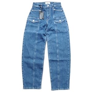 Anthropologie Paige Alexis High Waist Tapered Cargo Jeans Size 24 (0)